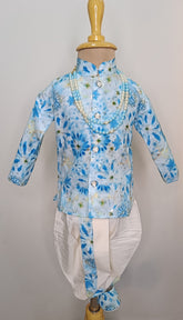 Boys Nawab Dhoti  set - Chain and Shoes Included